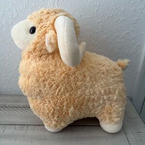 Plush Sheep Toy Home Accent in Cream